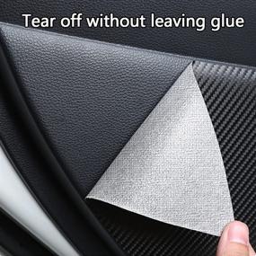 img 1 attached to 4pcs/Set Car Door Anti Kick Pad Stickers for Rav4 | Carbon Fibre Leather Scratch Protector | Car Interior Accessories Compatible with Rav4 2019-2022 Accessories