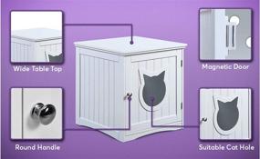 img 2 attached to Nightstand Litter Furniture Indoor Enclosure Cats