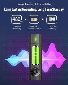 img 1 attached to 64GB USB Voice Recorder - 1100 Hours Sound Audio Recording, Portable Digital With Noice Reduction, OTG & Back Clip For Lectures/Meetings/Interviews