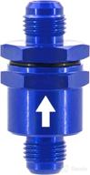 cnraqr aluminium -6 an to an6 flare inline non return one way check valve - spring design, blue logo