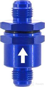 img 4 attached to CNRAQR Aluminium -6 AN to AN6 Flare Inline Non Return One Way Check Valve - Spring Design, Blue