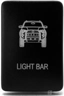 🚘 enhance your 4runner with the logo light bar switch: 5th gen blue push button 32mm logo