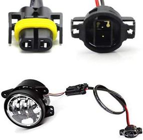 img 1 attached to 🚗 iJDMTOY (2) LED Fog Lamps Conversion Adapter Wires Compatible With 2010-2017 Jeep Wrangler JK - Perfect Fit for JW Speaker 6045 6145 or Truck-Lite 80275