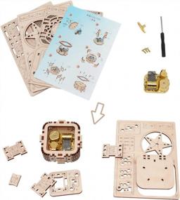 img 1 attached to DIY 3D Wooden Puzzle Music Box: Build And Assemble Your Own Wood Model Kit - Perfect Father'S Day Or Birthday Gift Idea For Adults