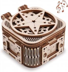 img 4 attached to DIY 3D Wooden Puzzle Music Box: Build And Assemble Your Own Wood Model Kit - Perfect Father'S Day Or Birthday Gift Idea For Adults