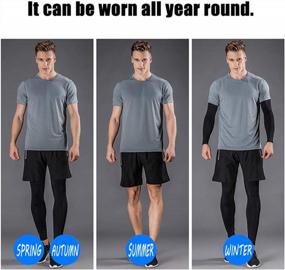 img 3 attached to Holure Men'S Sports Running Set: Athletic Shirt, Shorts, Compression Shirt, And Pants For Gym And Tracksuit Activities (Pack Of 2 Or 4)
