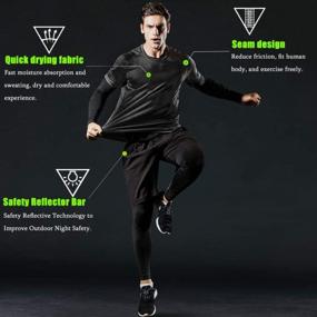 img 2 attached to Holure Men'S Sports Running Set: Athletic Shirt, Shorts, Compression Shirt, And Pants For Gym And Tracksuit Activities (Pack Of 2 Or 4)