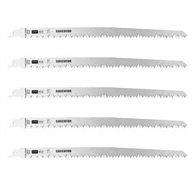 img 4 attached to SUNGATOR 12-Inch Reciprocating Saw Blades For Wood Pruning - Super Hard HCS Material, 5TPI To Improve Cutting Efficiency (5-Pack)