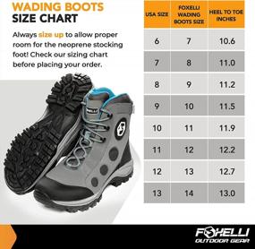 img 2 attached to Foxelli Wading Boots: Lightweight, Rubber Sole Fly Fishing Shoes For Men - Grey