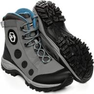 foxelli wading boots: lightweight, rubber sole fly fishing shoes for men - grey логотип