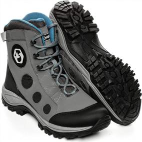 img 4 attached to Foxelli Wading Boots: Lightweight, Rubber Sole Fly Fishing Shoes For Men - Grey