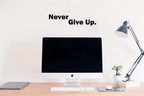 img 1 attached to TOTOMO Motivational Vinyl Wall Decal - Believe in Yourself & Never Give Up, Inspirational Phrase Sticker, Positive Motto Art Letters for Home Decor