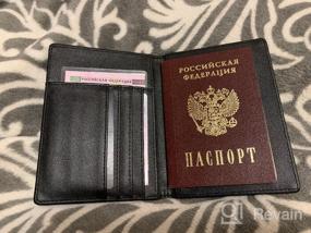 img 10 attached to 🛂 Black Polyurethane Passport Cover with Money and Bank Card Pockets - Stylish Document Purse for Travelers