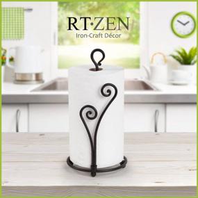 img 3 attached to Black Heart Shaped Paper Towel Holder - Stylish Wrought Iron Stand For Countertops By RTZEN-Décor