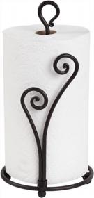 img 4 attached to Black Heart Shaped Paper Towel Holder - Stylish Wrought Iron Stand For Countertops By RTZEN-Décor