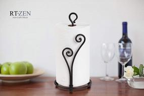 img 2 attached to Black Heart Shaped Paper Towel Holder - Stylish Wrought Iron Stand For Countertops By RTZEN-Décor