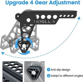 img 3 attached to 🚪 Boslla Universal Car Door Step with Foldable Roof Access, Door Latch Step and Lengthened Pedal - Up Hook Doorstep with 4 Gears, Ideal for SUV and Vehicles (Black)