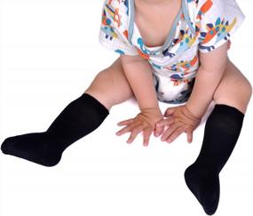 img 1 attached to Epeius Детские мягкие нейлоновые носки до колена унисекс, 3/6 шт. в упаковке, для новорожденных и малышей