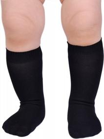 img 4 attached to Epeius Unisex Baby Soft Nylon Knee High Socks 3/6 Pack, Newborn Infant Toddler