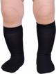 epeius unisex baby soft nylon knee high socks 3/6 pack, newborn infant toddler logo