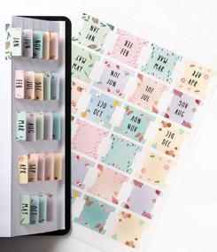 img 4 attached to DiverseBee Laminated Planner Monthly Tabs, 24 Peel And Stick Tabs For Notebooks (12 Month Tabs And 12 Blank Tabs), Calendar Monthly Tab Stickers For Planners, Monthly Dividers (Assorted)