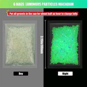 img 1 attached to Glow in The Dark Rocks: 6 Packs of KIBBEH Fish Tank Decorations for Vibrant Glow Party Decor and Colorful Gravel Enhancements (2-6mm)