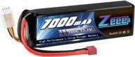 high-performance 11.1v 3s lipo battery with 7000mah capacity, 100c discharge rate, deans connector, and soft metal-plated case for maximum efficiency in rc car, truck, tank, and racing models. logo