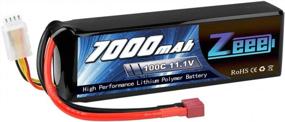 img 4 attached to High-Performance 11.1V 3S Lipo Battery With 7000MAh Capacity, 100C Discharge Rate, Deans Connector, And Soft Metal-Plated Case For Maximum Efficiency In RC Car, Truck, Tank, And Racing Models.