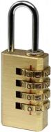 solid brass lock 4 copper digit padlock - rustless die-cast wardrobe truck door works with dewalt makita ryobi accessories logo