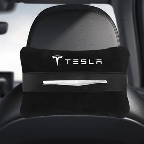 img 2 attached to 🚗 KIKIMO Tesla Tissue Holder: Stylish Tesla Model 3/Y Center Console Napkin Holder - Ideal Tesla Model 3 and Y Accessories (Black02)