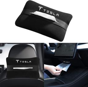 img 4 attached to 🚗 KIKIMO Tesla Tissue Holder: Stylish Tesla Model 3/Y Center Console Napkin Holder - Ideal Tesla Model 3 and Y Accessories (Black02)