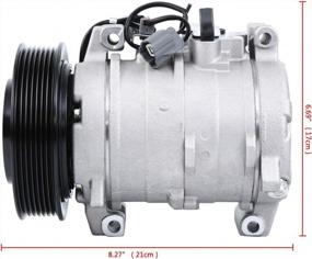img 3 attached to Honhill AC Compressor And A/C Clutch: Perfect Fit For 2003-2007 Honda Accord 2.4L L4