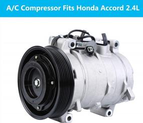 img 2 attached to Honhill AC Compressor And A/C Clutch: Perfect Fit For 2003-2007 Honda Accord 2.4L L4