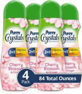 purex crystals cherry blossom & ginger scent booster - in-wash fragrance enhancer, 21 oz (pack of 4) logo