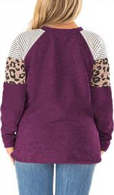 img 2 attached to Stay On Trend With LANREMON'S Plus Size Leopard Tunic Tops & Color Block Blouses For Women