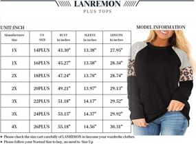 img 1 attached to Stay On Trend With LANREMON'S Plus Size Leopard Tunic Tops & Color Block Blouses For Women