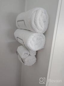 img 8 attached to White Wall Mounted Towel Rack Holder - Sorbus Storage Organizer For Linens