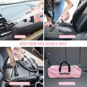img 2 attached to Multi-Functional Pink Car Vacuum Cleaner And Tire Inflator With LCD Display