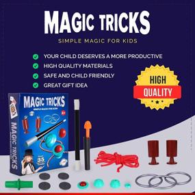 img 3 attached to Playkidz Magic Trick For Kids Set 2 - Волшебный набор с более чем 35 простыми трюками, Волшебный притворный игровой набор с палочкой и другими фокусами - Простое в освоении Руководство по эксплуатации - Лучший подарок для начинающих