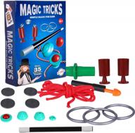 playkidz magic trick for kids set 2- magic set with over 35 tricks made simple, magician pretend play set with wand & more magic tricks - easy to learn instruction manual - best gift for beginners logo
