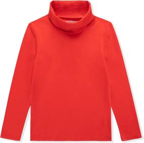 img 4 attached to DOTDOG Spandex Pullover T Shirt Turtleneck Girls' Clothing via Tops, Tees & Blouses