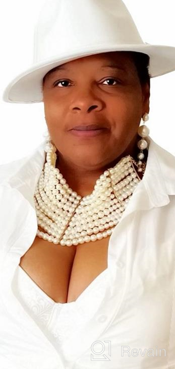 img 1 attached to 💎 Bold Chunky Statement Necklace with Simulated Pearls - Costume Novelty Fashion Jewelry review by Sheryl Stewart