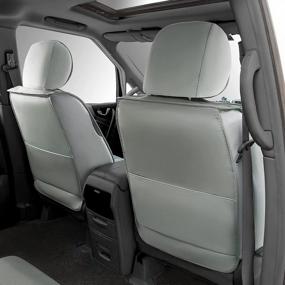 img 2 attached to Upgrade Your Car'S Interior With MOHAP Gray Leatherette Seat Covers - Universal Fit For 5 Passengers Cars And SUVs