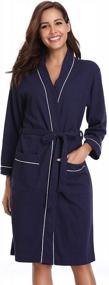 img 4 attached to Stay Cozy All Day With Vlazom Women'S Kimono Robes - Lightweight And Soft Loungewear For All Sizes