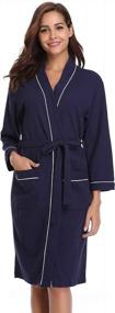 img 2 attached to Stay Cozy All Day With Vlazom Women'S Kimono Robes - Lightweight And Soft Loungewear For All Sizes