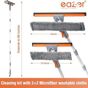 img 2 attached to 🪟 Efficient 89‘’ Spray Window Squeegee Cleaner Tool - 3-in-1 Window Washer Cleaning Kit with Extension Pole - Indoor/Outdoor Glass Cleaning Equipment - 4pads