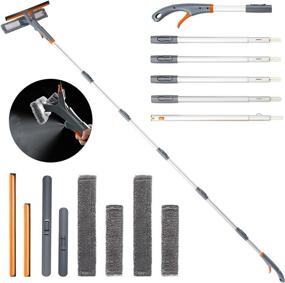 img 4 attached to 🪟 Efficient 89‘’ Spray Window Squeegee Cleaner Tool - 3-in-1 Window Washer Cleaning Kit with Extension Pole - Indoor/Outdoor Glass Cleaning Equipment - 4pads