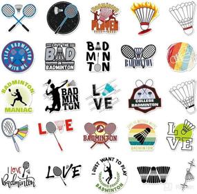 img 3 attached to 🏸 Durable Waterproof Sports Badminton Stickers - 50 Pcs for Teens, Boys, Girls, Adults | Water Bottles, Laptop, Hydroflasks, Phone, Computer, Guitar, Car, Bike | Trendy Decals Pack