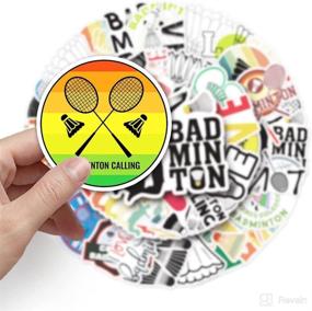 img 2 attached to 🏸 Durable Waterproof Sports Badminton Stickers - 50 Pcs for Teens, Boys, Girls, Adults | Water Bottles, Laptop, Hydroflasks, Phone, Computer, Guitar, Car, Bike | Trendy Decals Pack