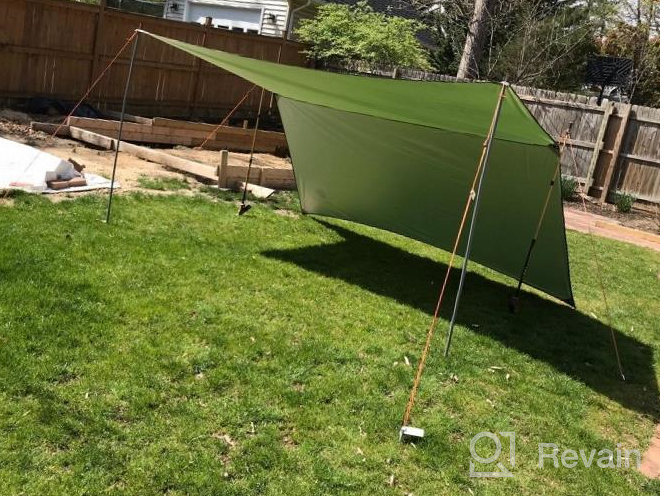 img 1 attached to Lightweight And Durable Camping Tarp Shelter With Hammock Rain Fly For Fishing, Beach, And Picnic - Waterproof, Portable, And Compact - Anyoo review by Gordie Johnson